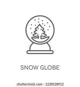 Snow Globe Linear Icon. Modern Outline Snow Globe Logo Concept On White Background From Winter Collection. Suitable For Use On Web Apps, Mobile Apps And Print Media.