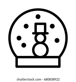 Snow Globe with snow man icon