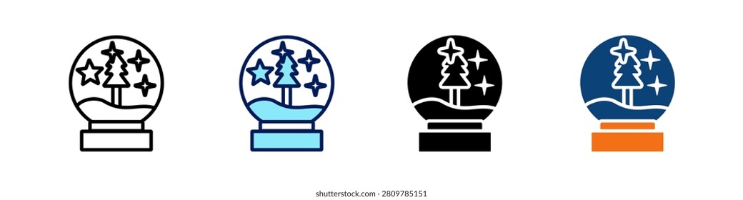 Snow Globe Multistyle Icon Set