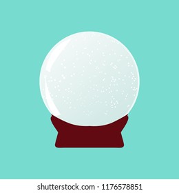 The Snow globe on a colored background