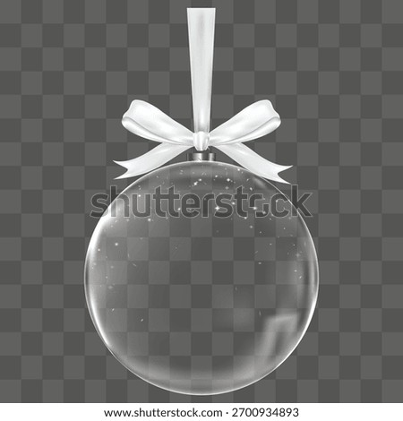 Snow Globe Realistic Winter Scene With Christmas Background And Snow, Sale Vector Design In 3D Sky Banner, Nature New Year White Poster, Holiday Decoration, Festive Landscape And Seasonal Celebration