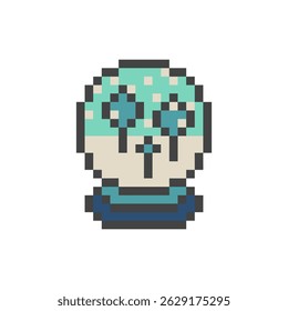 globo de neve retro pixel art