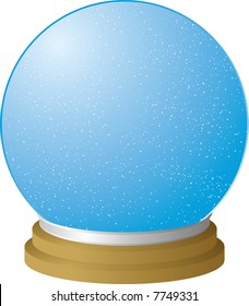 snow globe with a round wooden stand ready to add your own image