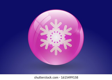 Snow globe with a snowflakes icon. winter holiday decoration crystal with snowflakes icon. Can use this logo for your web site , app and UI design.
