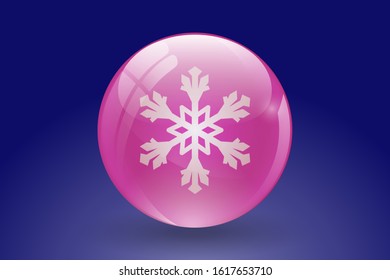 Snow globe with a snowflakes icon. winter holiday decoration crystal with snowflakes icon. vector illustration EPS 10. Can use this image for your web site , app and UI design.

