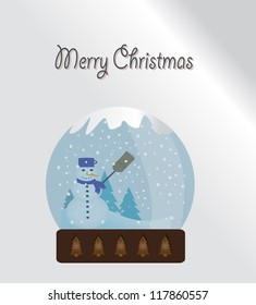 Snow globe with snowman