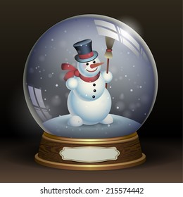 Snow globe with a snowman