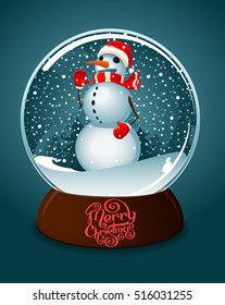  snow globe with snowman