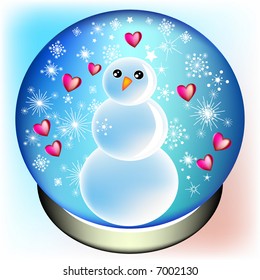 snow globe with snowman