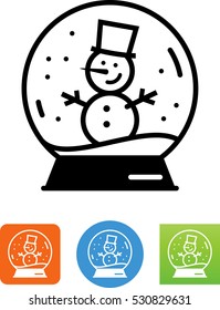 Snow Globe With Snowman Icon