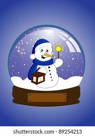 snow globe - vector