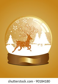 snow globe - vector