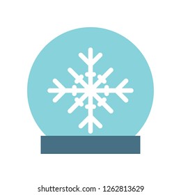 Snow globe vector, Chirstmas related flat design icon