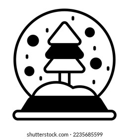 A snow globe vector design in trendy style