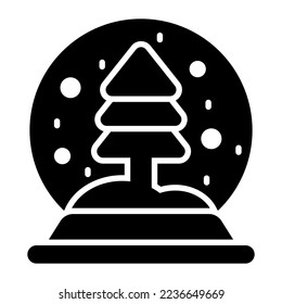 A snow globe vector design in trendy style