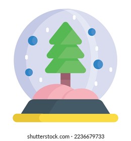 A snow globe vector design in trendy style