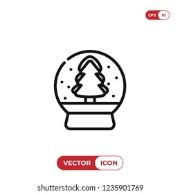 Snow globe vector icon