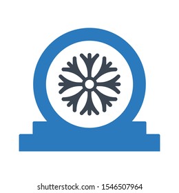 Snow globe vector icon illustration 