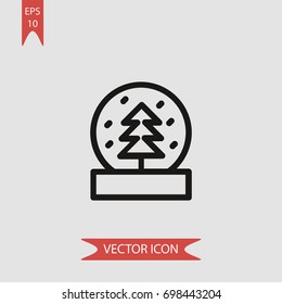 Snow globe vector icon, illustration symbol