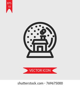 Snow globe vector icon, illustration symbol