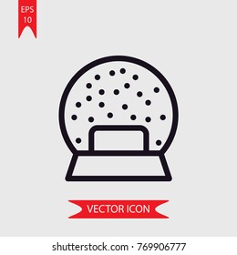 Snow globe vector icon, illustration symbol