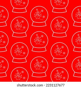 Snow globe vector icon isolated on white background, vector illustration
