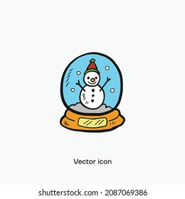 Icono del vector del globo de nieve. Calidad premium.