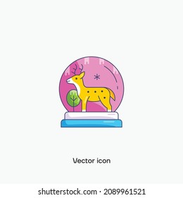 Icono del vector del globo de nieve. Calidad premium.