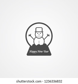 Snow globe vector icon sign symbol