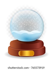 snow globe , vector illustration on a transparent background