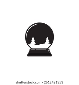 snow globe vector illustration simple design
