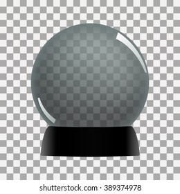 Snow globe vector winter transparent background  toy