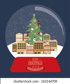 snow globe vector/illustration