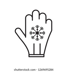 snow glove icon vector design graphic illustration.