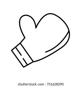 snow gloves icon outline