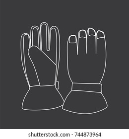 Snow gloves icon, vector illustration design. Winter collection.