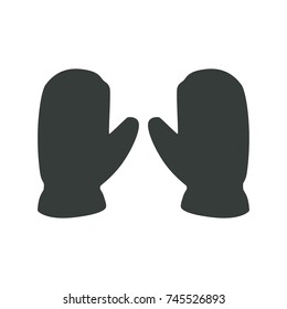 Snow gloves icon, vector illustration design. Winter collection.