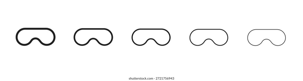 Snow Goggle icon. Simple outline style. Graphic elements.