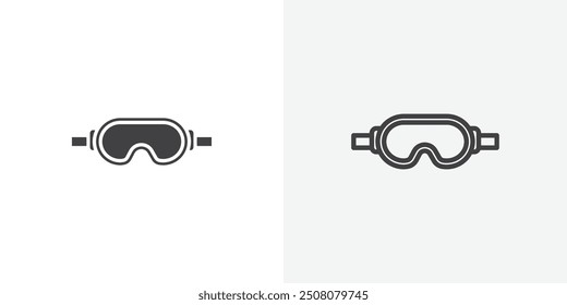 Snow Goggle icon in solid and outlined style