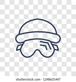 Snow Goggle icon. Trendy linear Snow Goggle logo concept on transparent background from Winter collection
