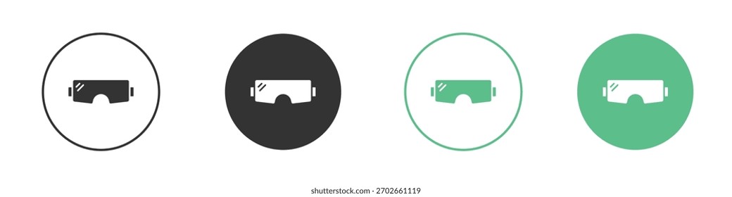 Vector de icono de gafas de nieve, cartel plano lleno, pictograma sólido