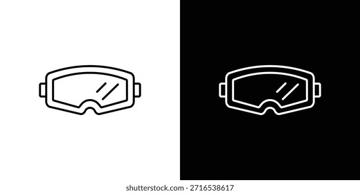 Esquema del logotipo del Vector del icono de Snow Goggle