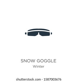 Snow goggle icon vector. Trendy flat snow goggle icon from winter collection isolated on white background. Vector illustration can be used for web and mobile graphic design, logo, eps10