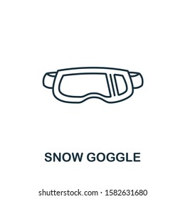Snow Goggle icon from winter collection. Simple line element Snow Goggle symbol for templates, web design and infographics.