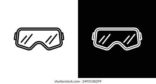 Snow Goggle line icon vector illustration set.