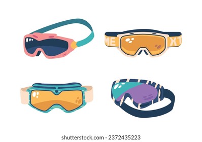 Los Gogles De Nieve, Diseñados Para Las Aventuras De Invierno, Presentan Lentes Anti-Lluvia Y Un Snug Apto Para Proteger Los Ojos De La Nieve Cegadora.