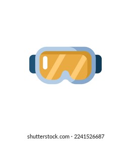 Snow Goggles Flat Icon. Winter Icon Season Icon Design Vector Illustration.