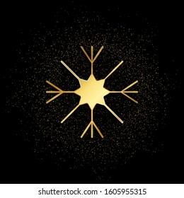 Snow gold, icon. Vector illustration of golden particle
