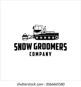 snow groomers logo with masculine style design