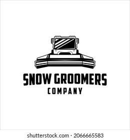 snow groomers logo with masculine style design